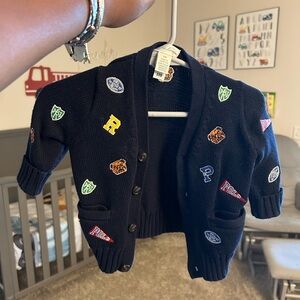 Polo by Ralph Lauren Kids Navy Sweater with Colorful Patches